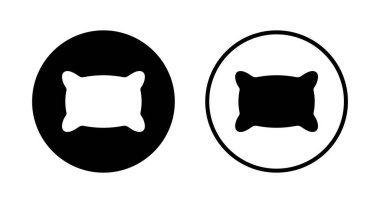 Yastık simgesi logosu tasarımı. Yastık işareti ve sembol. Rahat yumuşacık yastık.