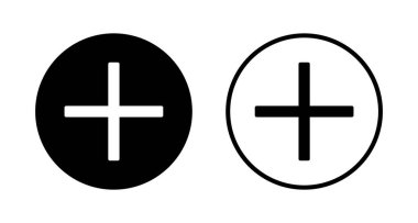 Artı simge logosu tasarımı. Artı işareti ve sembol ekle