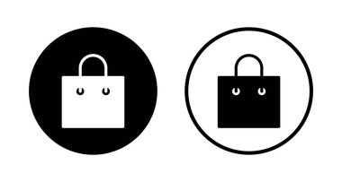 Alışveriş çantası simgesi logosu tasarımı. Alışveriş işareti ve sembol