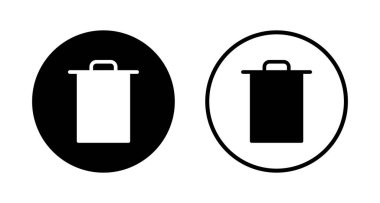 Çöp simgesi logosu tasarımı. Çöp kutusu simgesi. İşareti ve sembolü sil.
