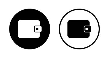 Cüzdan simgesi logosu tasarımı. cüzdan işareti ve sembol