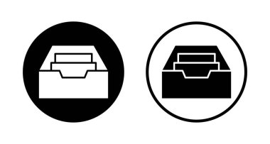 Dizin simgesi logo tasarımını arşivle. Belge vektör simgesi. Depolama simgesini arşivle.