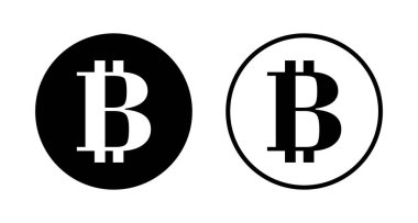 Bitcoin simge logosu tasarımı. Bitcoin işareti ve sembol. ödeme sembolü. şifreleme para birimi logosu