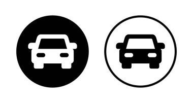 Araba simgesi logosu tasarımı. Araba işareti ve sembol. küçük sedan