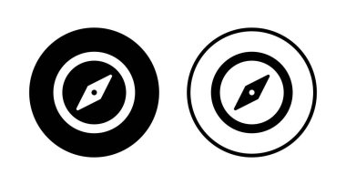 Pusula simgesi logosu tasarımı. ok pusula simgesi işareti ve sembolü