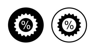 İndirimli simge logosu tasarımı. İndirim etiketi ve sembolü