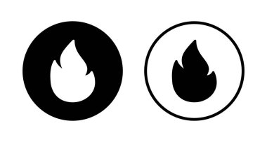 Ateş simgesi logosu tasarımı. ateş işareti ve sembol