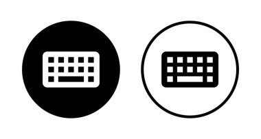 Klavye simgesi logosu tasarımı. Klavye işareti ve simgesi