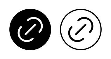 Bağlantı simgesi logosu tasarımı. Hiper bağlantı zinciri işareti ve sembolü