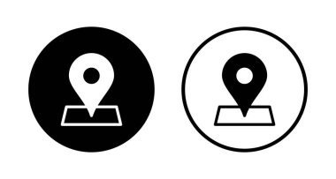 Haritalar ve logo tasarımı. konum işareti ve sembol. coğrafi konum, imleç simgesi.