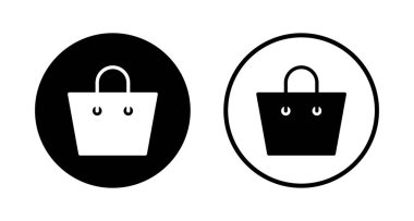 Alışveriş çantası simgesi logosu tasarımı. Alışveriş işareti ve sembol