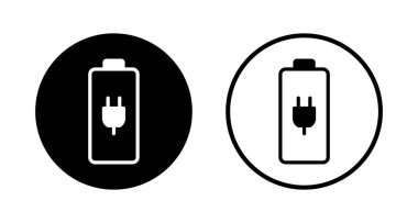 Batarya simgesi logosu tasarımı. Şarj işareti. pil şarj seviyesi