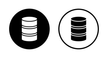 Veritabanı simgesi logo tasarımı. veritabanı işareti ve sembolü