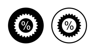 İndirimli simge logosu tasarımı. İndirim etiketi ve sembolü