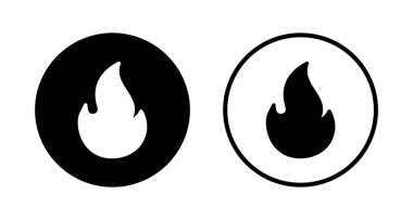 Ateş simgesi logosu tasarımı. ateş işareti ve sembol