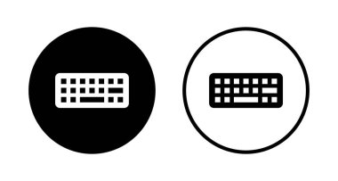 Klavye simgesi logosu tasarımı. Klavye işareti ve simgesi