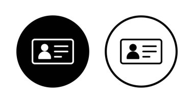 Lisans simgesi logo tasarımı. Kimlik kartı simgesi. Sürücü ehliyeti, personel kimlik kartı 