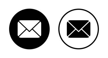 Posta simgesi logosu tasarımı. e-posta işareti ve sembol. E- posta simgesi. Zarf simgesi