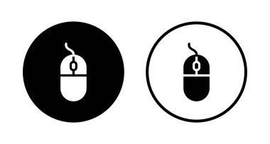 Fare simgesi logosu tasarımı. Tıklama işareti ve sembol. işaretleyici simgesi vektörü.