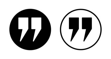 Alıntı simgesi logo tasarımı. Tırnak işareti ve sembol