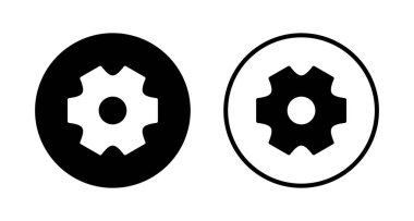 Simge logo tasarımı ayarlanıyor. İşaret ve sembol. Vites İşareti