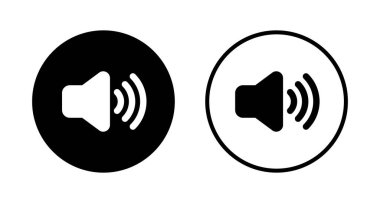 Hoparlör simgesi logosu tasarımı. Ses düzeyi ve sembol. Hoparlör ikonu. ses sembolü