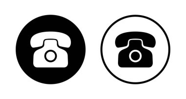 Telefon ikonu logosu tasarımı. telefon işareti ve sembol