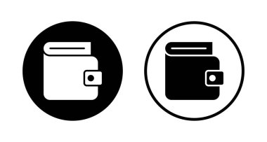 Cüzdan simgesi logosu tasarımı. cüzdan işareti ve sembol