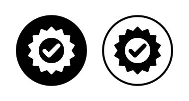 Onaylanmış simge logosu tasarımı. Onaylanmış Madalya Simgesi