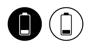 Batarya simgesi logosu tasarımı. Şarj işareti. pil şarj seviyesi