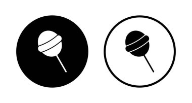 Şeker ikonu logosu tasarımı. Şeker işareti ve sembol.