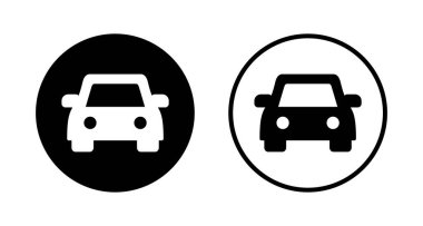 Araba simgesi logosu tasarımı. Araba işareti ve sembol. küçük sedan