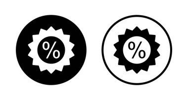 İndirimli simge logosu tasarımı. İndirim etiketi ve sembolü