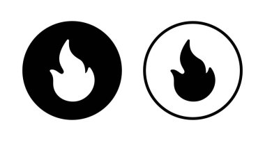 Ateş simgesi logosu tasarımı. ateş işareti ve sembol