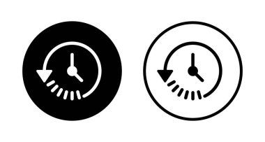 Tarih simgesi logosu tasarımı. Son olay geçmişi işareti ve simgesi