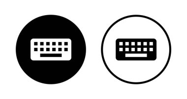 Klavye simgesi logosu tasarımı. Klavye işareti ve simgesi