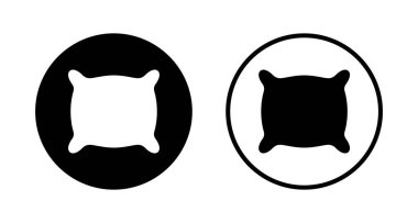 Yastık simgesi logosu tasarımı. Yastık işareti ve sembol. Rahat yumuşacık yastık.