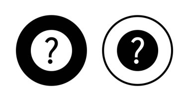 Soru simgesi logo tasarımı. soru işareti ve sembol