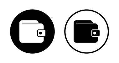 Cüzdan simgesi logosu tasarımı. cüzdan işareti ve sembol