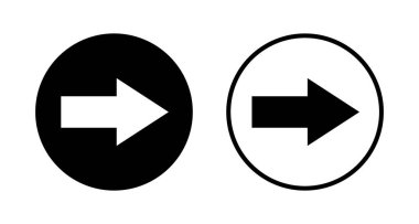 Ok simgesi logosu tasarımı. Web tasarımı için ok işareti ve sembol.