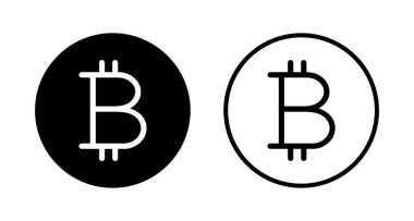 Bitcoin simge logosu tasarımı. Bitcoin işareti ve sembol. ödeme sembolü. şifreleme para birimi logosu