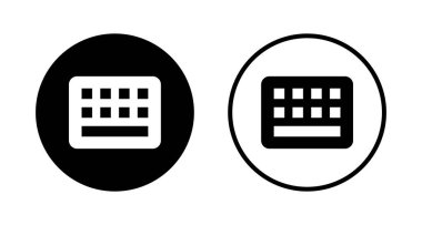 Klavye simgesi logosu tasarımı. Klavye işareti ve simgesi