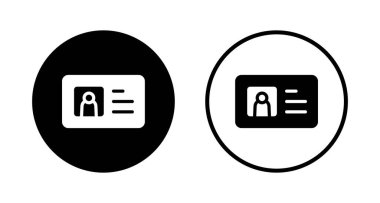 Lisans simgesi logo tasarımı. Kimlik kartı simgesi. Sürücü ehliyeti, personel kimlik kartı 