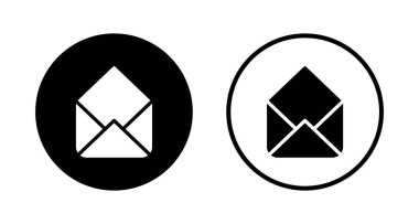 Posta simgesi logosu tasarımı. e-posta işareti ve sembol. E- posta simgesi. Zarf simgesi