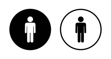 Erkek simgesi logosu tasarımı. Erkek işareti ve sembol. insan sembolü