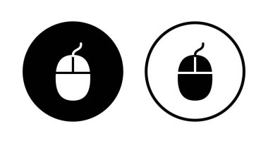 Fare simgesi logosu tasarımı. Tıklama işareti ve sembol. işaretleyici simgesi vektörü.