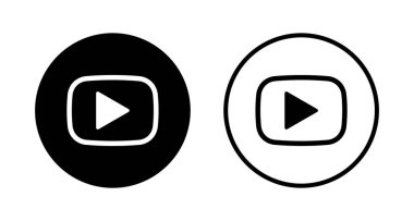 Simge logosu tasarımını oynat. Düğme işareti ve sembolü çal