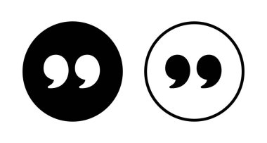 Alıntı simgesi logo tasarımı. Tırnak işareti ve sembol