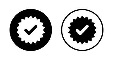 Onaylanmış simge logosu tasarımı. Onaylanmış Madalya Simgesi