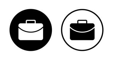 Evrak çantası simgesi logosu tasarımı. Bavul işareti ve sembol. bagaj sembolü.